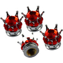4 Pack Valve Stem Caps, Handmade Crown Universal Car Tire Valve Caps