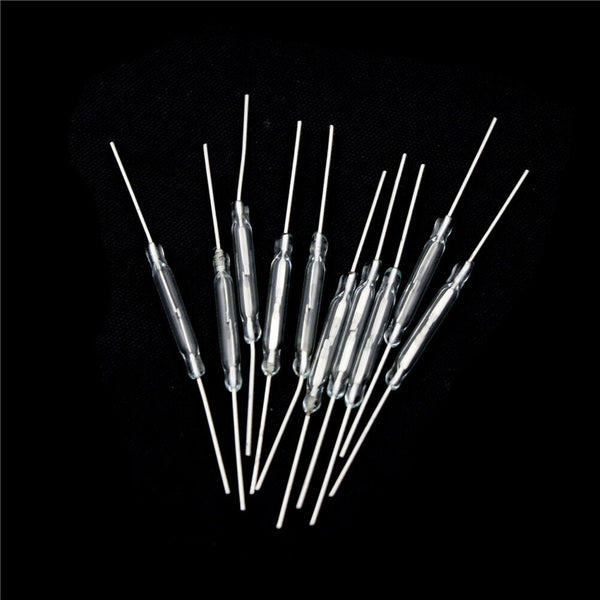 10Pcs 3*20mm Glass Magnetic Induction Reed Switch MagSwitch Normally Open J SE