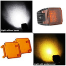 2 Pcs 3 Inch Amber Led Pod Covers Square Led Light Bar Covers Led Cube Cove