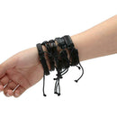 Fashion Korean Leather Weave Bracelet Wristband Braided Men Jewelry