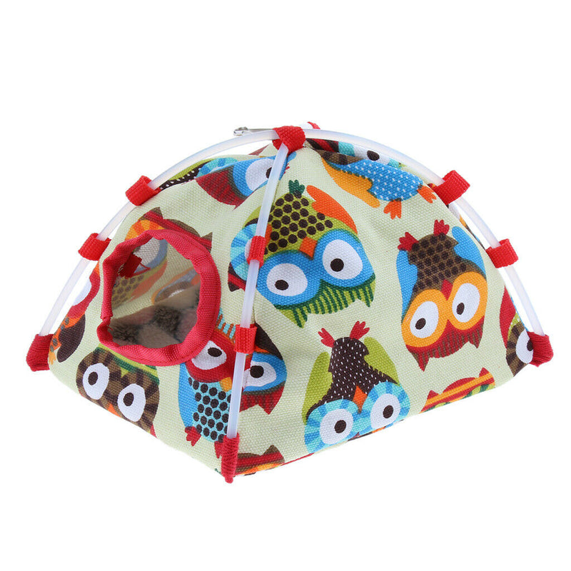 2Size Bird Nest House Bed, Parrot Hamster Habitat Cave Hanging Tent
