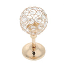 Elegant Crystal Tealight Candle Holder Candlestick Candelabrum Golden- S