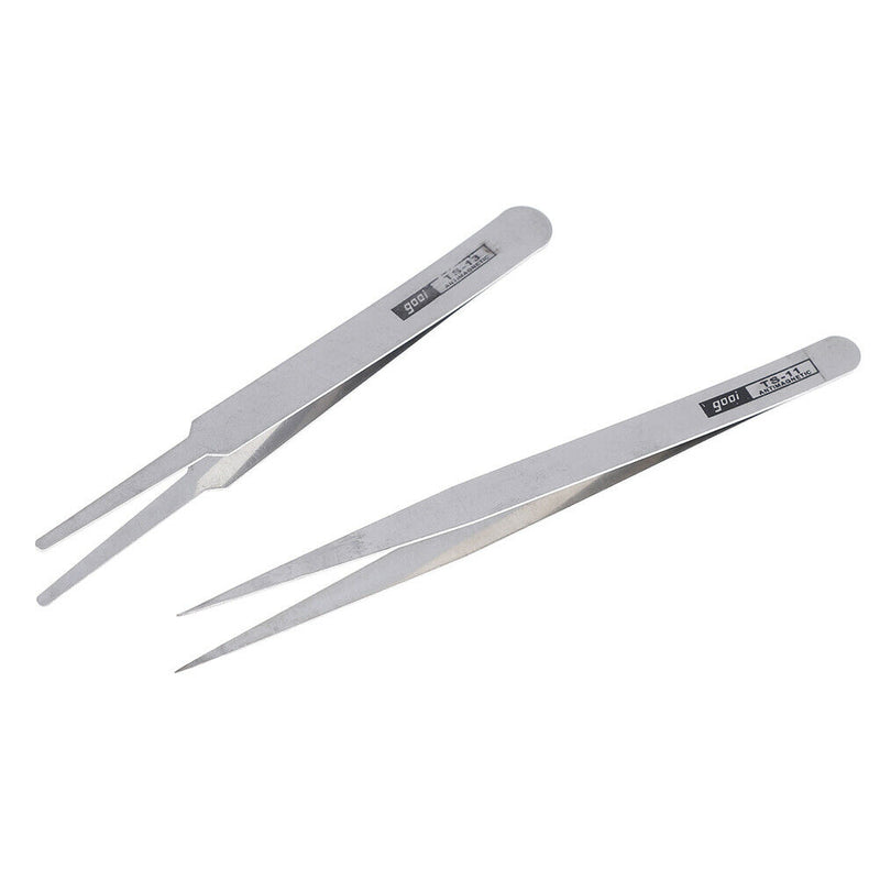 6Pcs all purpose precision tweezer set stainless steel anti static tool ki Hn