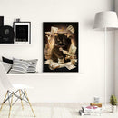5D DIY Full Drill Diamond Painting Money Cat Cross Stitch Embroidery Mosaic