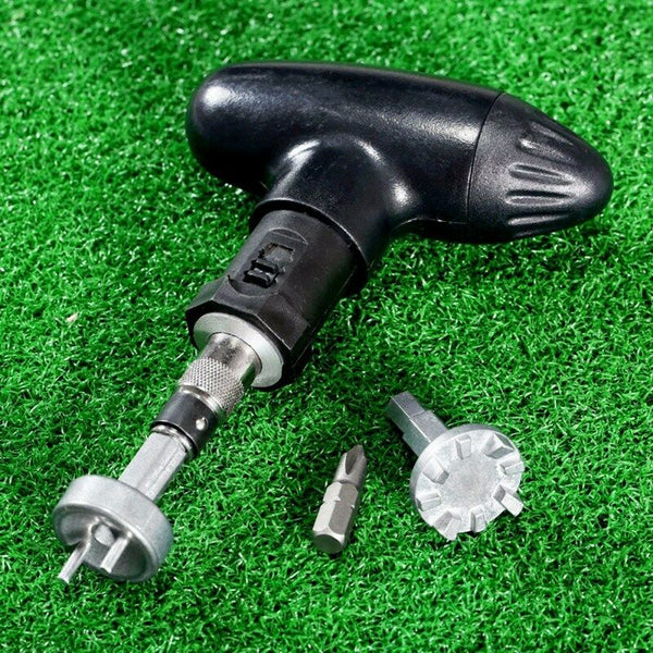 1 Set Golf Spike Ratchet Handle Wrench Tool Bits Golf Remover Ripper Steel  A2F8