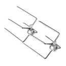 2x Rotisserie BBQ Spit Fork Chicken Charcoal Grill Barbecue Accessories