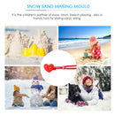 Kids Outdoor Sand Snow Ball Mold Toys Love Heart Shaped Snowball Maker Clip