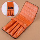 Fountain Leather Case fit for 4 Pens Case Pouch Bag Coffee Color Pencil Holder