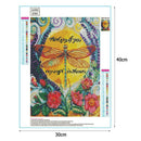 5D DIY Full Drill Diamond Painting Dragonfly Cross Stitch Embroidery Mosaic