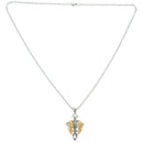 Jewelry Stainless Steel Angel Wings Cross Pendant with 60cm Necklace, Men's