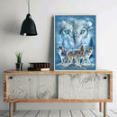 5D DIY Full Drill Square Diamond Painting Snow Wolf Cross Stitch Mosaic Kit