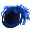mini organza spring hat hair clip Blue K1R5