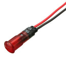 8mm Car Boat Van LED Indicator Pilot Dash Dashboard Panel Warning Light Lamp Red