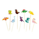9pcs/set DIY Cake Flag Cartoon Dinosaur Cake Topper Kids Birthday Party Dec ME