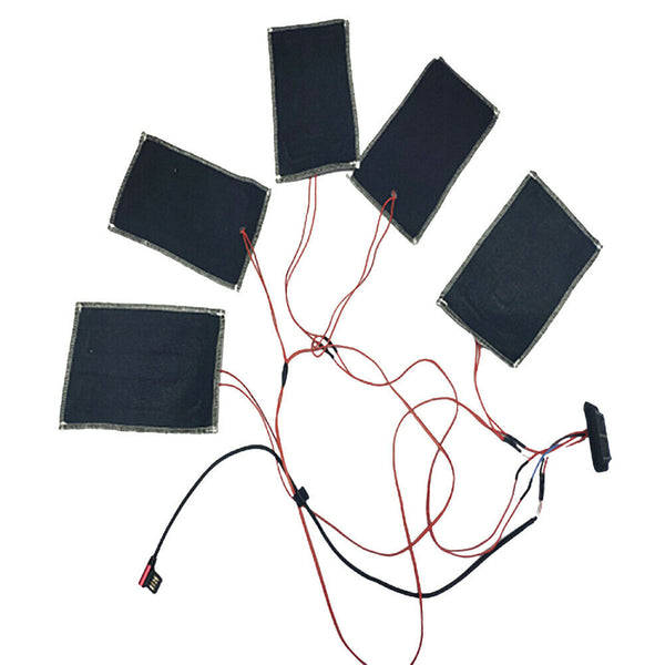 Carbon Fiber Sheet Warm Winter Electric DIY 5 In 1 USB Heating Pad Vest Jacket