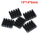 5pcs 19*14*6mm Black Slot Aluminium Heatsink High-quality Radia OZ