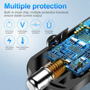 Motorcycle Car Refitted 5V 3.1A Dual USB Aperture Car Charger Light White New