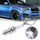 LED Mini keychain flashlight Key Chain Spark Plug Keychain Keyri New Car Pa B2X0