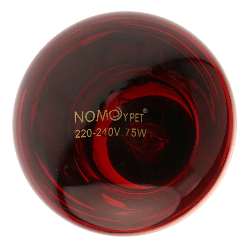 Glass Pet Heating Infrared Lamp Winter Heat Emitter Lamp Bulb E27 Red 75W