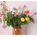 Artificial Flowers Silk Flower Foral Decor Flower Table Arrangement Purple