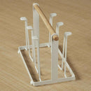 1pc Creative Metal Storage Rack Stylish Mugs Cups Holder Draining Rack Wood A6L7