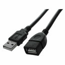 USB 2.0 A MALE to A FEMALE Extension Cable Cord Extender For PC Laptop Blac