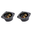 2pcs Car Stereo 2-Way Speaker Box Terminal Binding Post Round Spring Cup