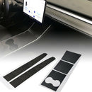 New Car Center Console Dashboard Vinyl Wrap Kit Stickers Carbon Fiber For T A3W6