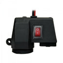 Waterproof 5V/2.1A Dual USB Output Motorcycle Handlebar Clamp Power Adapter