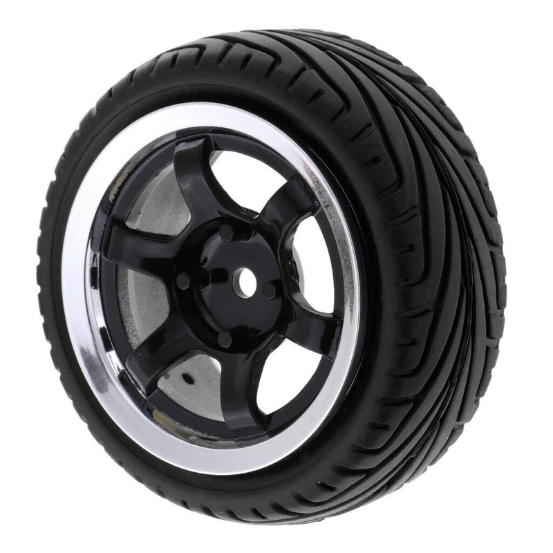 4pcs RC Flat Racing Tires Tyre Wheel Rim For HSP HPI 1:10 On-Road Car 6017