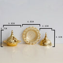 Mini Incense Cone Burner Holder Waterfall Backflow Teahouse Yoga Room Golden