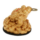 2 Pcs Feng Shui Money Frog Fortune Chinese Ching Frog Toad Coin Home Decors