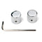 3pcs Professional Chromed Metal Guitar Tone Volume Knob