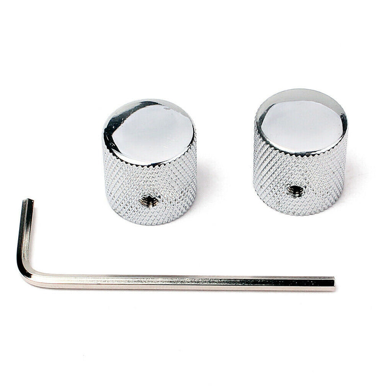 3pcs Professional Chromed Metal Guitar Tone Volume Knob