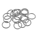 40x Stainless Steel Keyring Split Key Rings Hoop 20mm Double Loop Connectors