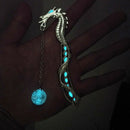 Luminous Night Dragon Bookmark Label Read Maker Feather Book Stationery Silve.ES