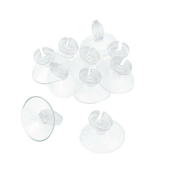 10 Pcs Clear Suction Cup Aquarium Airline Tubing Holder 6mm Diameter