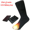 4.5v Battery Heated Unisex Electric Heating Long Socks Winter Feet Warmer BX