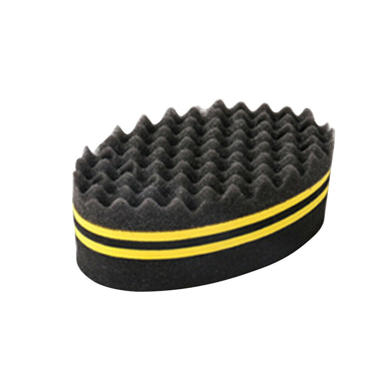 Sponge Comb Barbershop Curly Hair Styling Explosive Head Brush (Yellow)