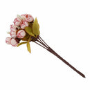 Silk cloth artificial flower 15 heads Mini Rose Home Decor for wedding smal Q8W8