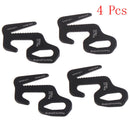 4 Pcs Black 9 Shape Rope Tightener Tie Down Strap Tool Camping Tent Rope Buc 3C