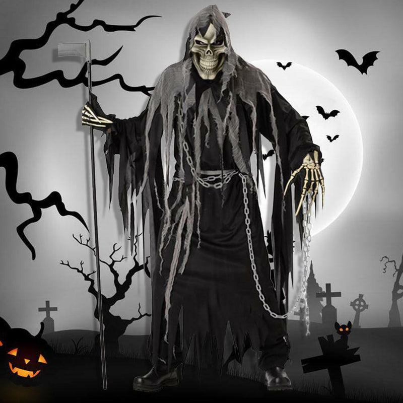 Mens Zombie Ghost Face Halloween Scream Scary Fancy CostumeRobe