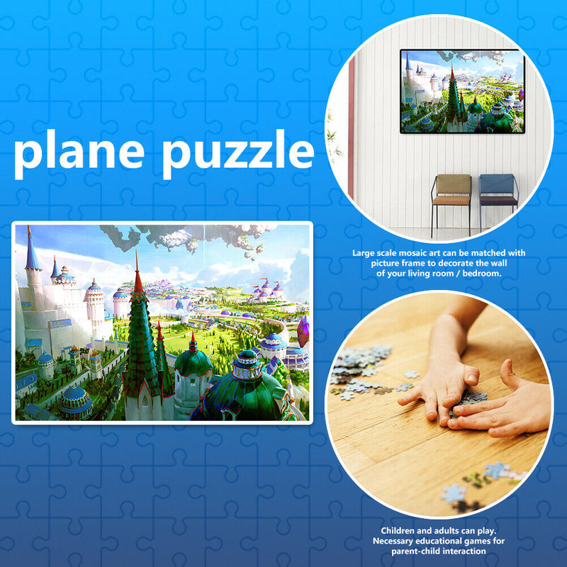 1000pcs DIY Paper Jigsaw Floating Castle Puzzle Assembling Picture Decor