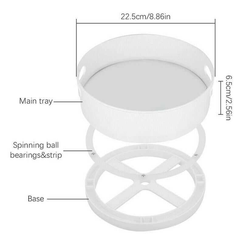 1 x Kitchen Lazy Corner Turntable Rotating Storage Box Container Organizer Rack