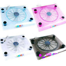 USB Laptop Cooling Pad Fan Cooler Stand Led Light Easy to Install