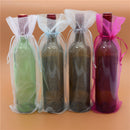 10 x Sheer Organza Wine Bottle Gift Bags for Present Weddings Party J6E4