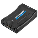1080P HDMI to SCART Video Audio Converter with DC Cable for HD TV (EU) A