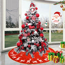 96cm Christmas Tree Skirt Carpet Xmas Tree Ornaments New Year Decor (Red)