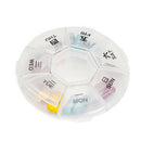 7 days Baby Round Pill Box Container Drug Tablet Storage Travel Case Holder OZ