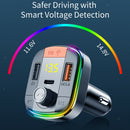 Wireless Car FM Transmitter MP3 Radio Adapter Kit Dual USB Charger Bluetooth